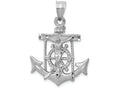 FJC Finejewelers 14k White Gold Mariners Cross Charm