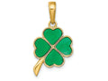 FJC Finejewelers 14k Yellow Gold 4-leaf Clover Enameled Charm