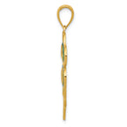 FJC Finejewelers 14k Yellow Gold 4-leaf Clover Charm with Enameled Tips
