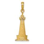 FJC Finejewelers 14k Yellow Gold with Rhodium Cape Hatters Lighthouse Charm
