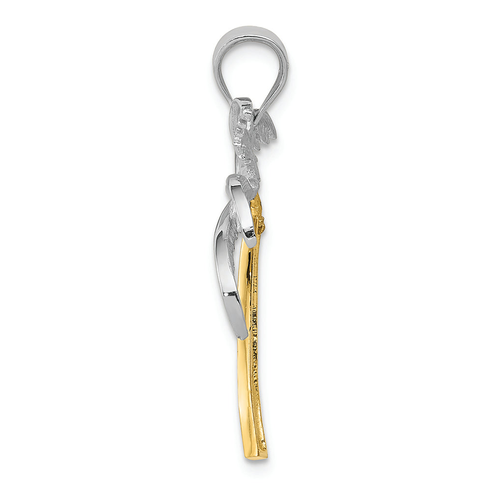 FJC Finejewelers 14k Two-tone Gold Palm Tree Charm