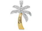 FJC Finejewelers 14k Two-tone Gold Palm Tree Charm