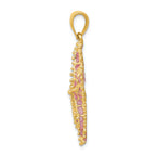 FJC Finejewelers 14k Yellow Gold Pink Enameled Starfish Charm