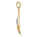 FJC Finejewelers 14k Yellow Gold  Blue And White Enameled Sailboat Charm