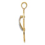 FJC Finejewelers 14k Two-tone Gold Triple Sea Turtle Flip-flop Charm