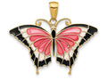 FJC Finejewelers 14k Yellow Gold Enameled Butterfly Charm