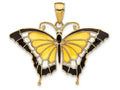 FJC Finejewelers 14k Yellow Gold Yellow Enameled Butterfly Charm