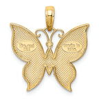 FJC Finejewelers 14k Yellow Gold with Rhodium Butterfly Charm