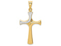 FJC Finejewelers 14k with with Rhodium Fancy Cross Charm