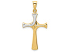 FJC Finejewelers 14k with with Rhodium Fancy Cross Charm