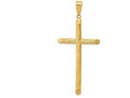 FJC Finejewelers 14k Yellow Gold Fancy Textured Cross Charm