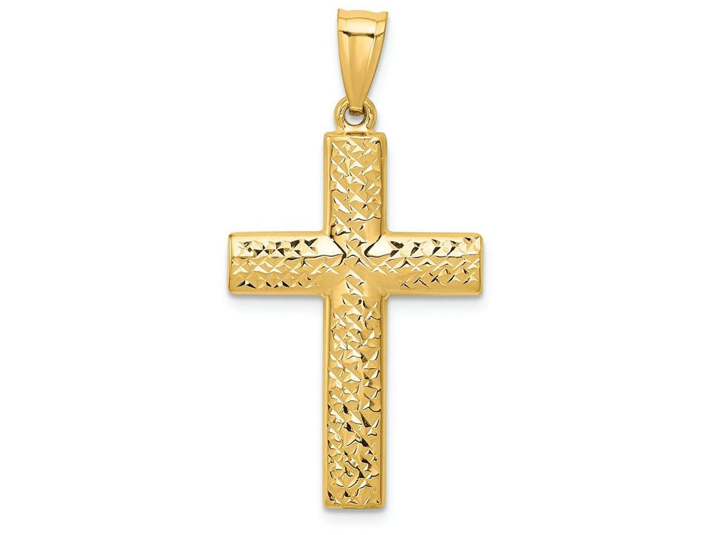 FJC Finejewelers 14k Yellow Gold Reversible Cross Charm