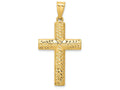 FJC Finejewelers 14k Yellow Gold Reversible Cross Charm