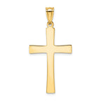FJC Finejewelers 14k Yellow Gold with with Rhodium Bright Cut Cross Charm