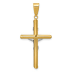 FJC Finejewelers 14k Two-tone Gold Hollow Crucifix Charm