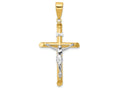 FJC Finejewelers 14k Two-tone Gold Hollow Crucifix Charm