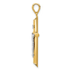 FJC Finejewelers 14k Two-tone Gold Hollow Crucifix Charm