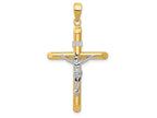 FJC Finejewelers 14k Two-tone Gold Hollow Crucifix Charm