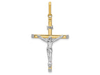FJC Finejewelers 14k Two-tone Gold Crucifix Charm