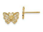 FJC Finejewelers 14k Yellow Gold Butterfly Post Earrings