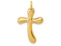 FJC Finejewelers 14k Yellow Gold Polished Freeform Cross Charm