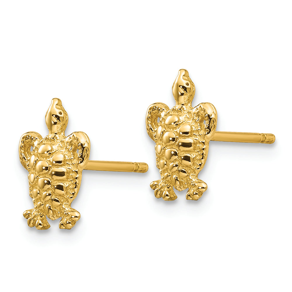 FJC Finejewelers 14k Yellow Gold Mini Turtle Post Earrings