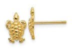 FJC Finejewelers 14k Yellow Gold Mini Turtle Post Earrings