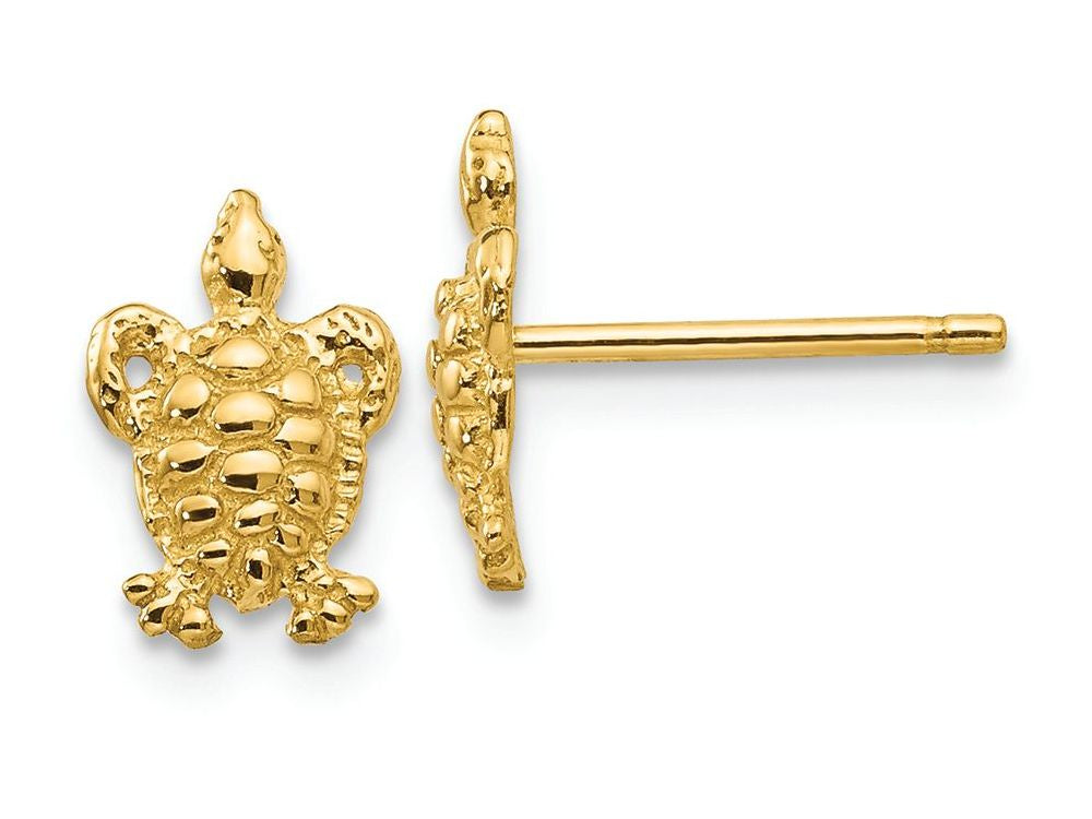 FJC Finejewelers 14k Yellow Gold Mini Turtle Post Earrings
