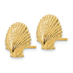 FJC Finejewelers 14k Yellow Gold Scallop Shell Post Earrings