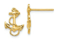 FJC Finejewelers 14k Yellow Gold Anchor with Rope Trim Post Earrings