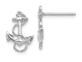 FJC Finejewelers 14k White Gold Anchor with Rope Trim Post Earrings