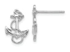 FJC Finejewelers 14k White Gold Anchor with Rope Trim Post Earrings
