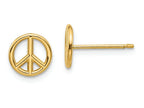 FJC Finejewelers 14k Yellow Gold Polished Peace Symbol Post Earrings