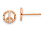FJC Finejewelers 14k Rose Gold 3d Peace Symbol Post Earrings