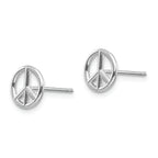 FJC Finejewelers 14k White Gold White 3d Peace Symbol Post Earrings