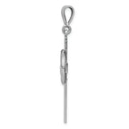 FJC Finejewelers 14k White Gold Claddagh Cross Charm