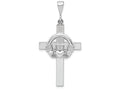 FJC Finejewelers 14k White Gold Claddagh Cross Charm