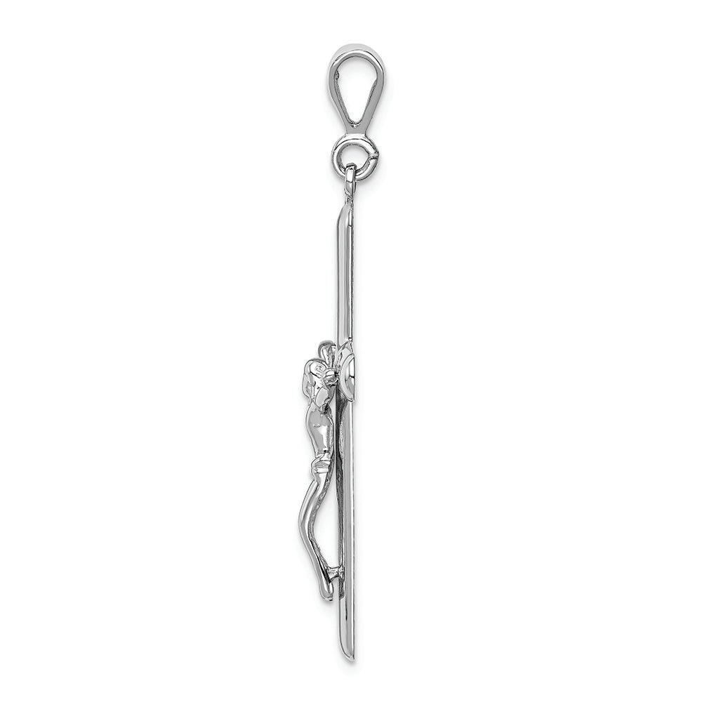FJC Finejewelers 14k White Gold Crucifix Charm