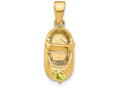 FJC Finejewelers 14k Yellow Gold 3D November Simulated Stone Engraveable Baby Shoe Charm