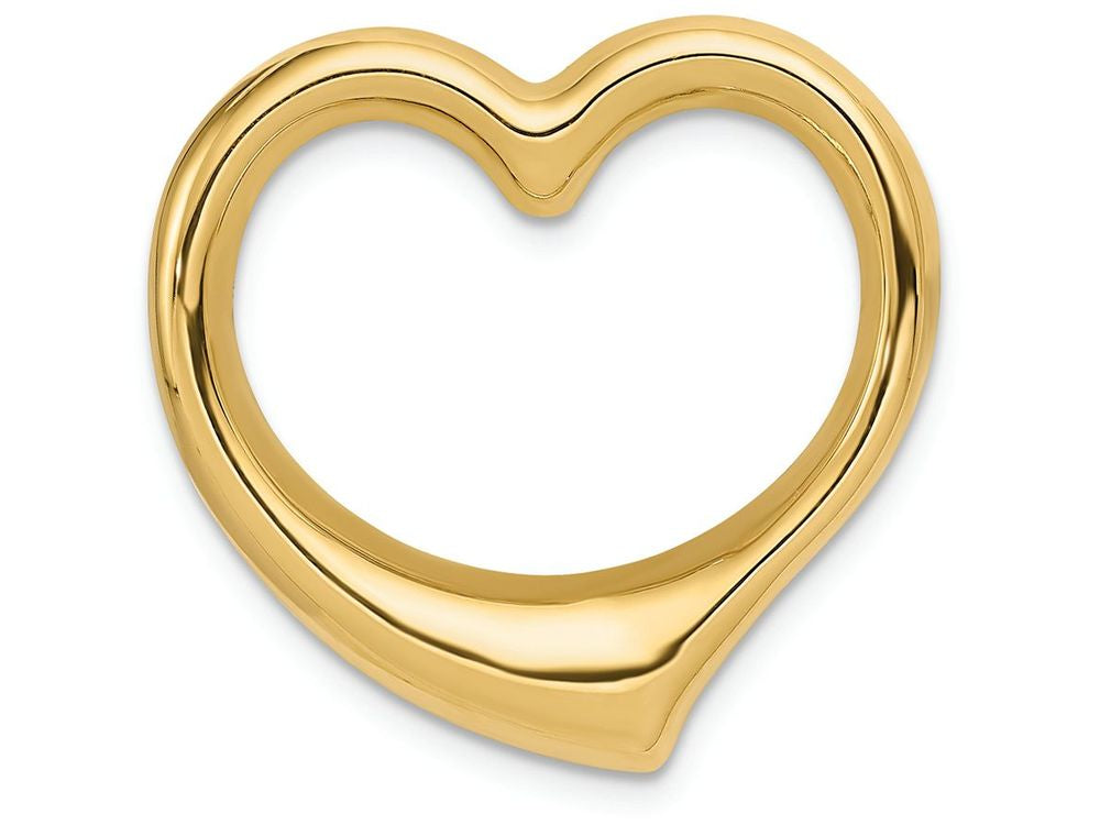 FJC Finejewelers 14k Yellow Gold Heart Hollow Charm Slide