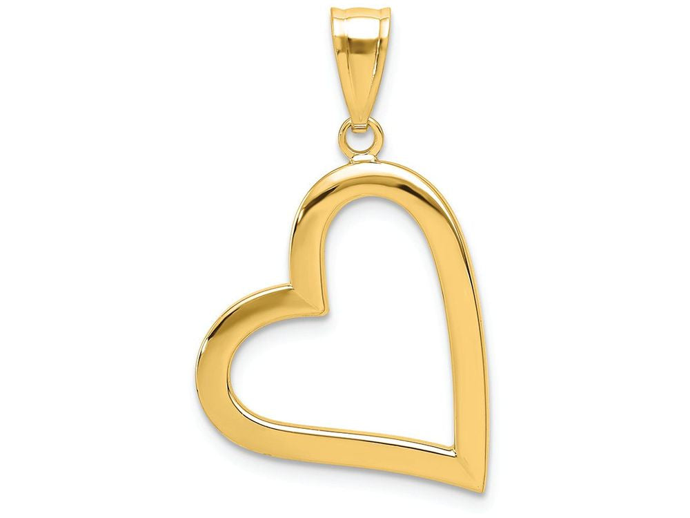 FJC Finejewelers 14k Yellow Gold Hollow Heart Charm