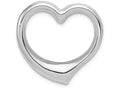 FJC Finejewelers 14k White Gold Heart Hollow Charm Slide