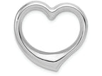 FJC Finejewelers 14k White Gold Heart Hollow Charm Slide