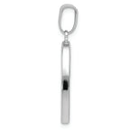 FJC Finejewelers 14k White Gold Polished Hollow Heart Charm