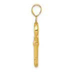 FJC Finejewelers 14k Yellow Gold Puff Round Top Key Charm