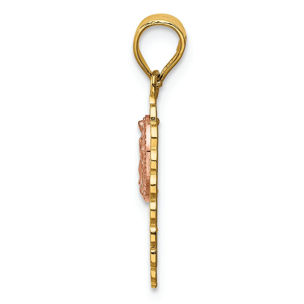 FJC Finejewelers 14k Two-tone Gold 15 Guadalupe Charm