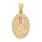FJC Finejewelers 14k Two-tone Gold 15 Guadalupe Charm