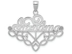 FJC Finejewelers 14k White Gold Grandma Birth Month Stone Charm Holder Charm