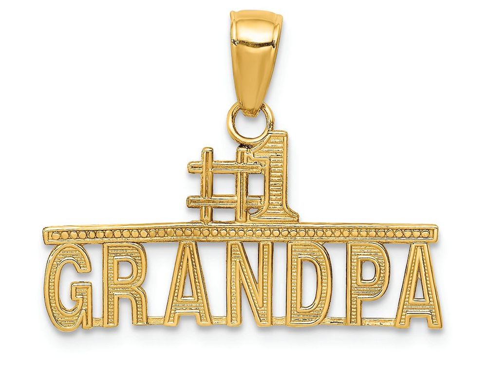 FJC Finejewelers 14k Yellow Gold #1 Grandpa Charm