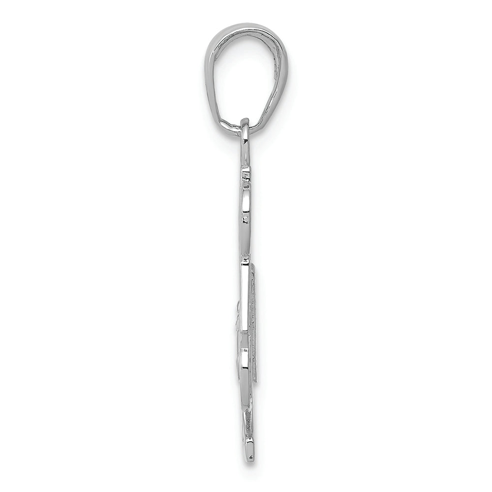FJC Finejewelers 14k White Gold #1 Dad Charm